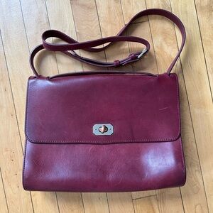A.P.C. minimal leather bag burgundy